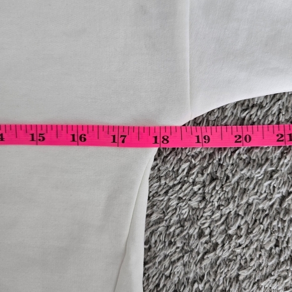 adidas Girls' Embroidered Training Lightweight Long Sleeve Pullover. Off White. - Picture 4 of 8